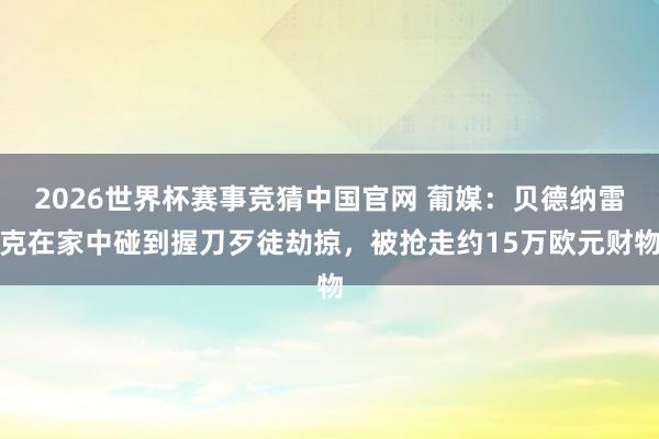 2026世界杯赛事竞猜中国官网 葡媒：贝德纳雷克在家中碰到握刀歹徒劫掠，被抢走约15万欧元财物