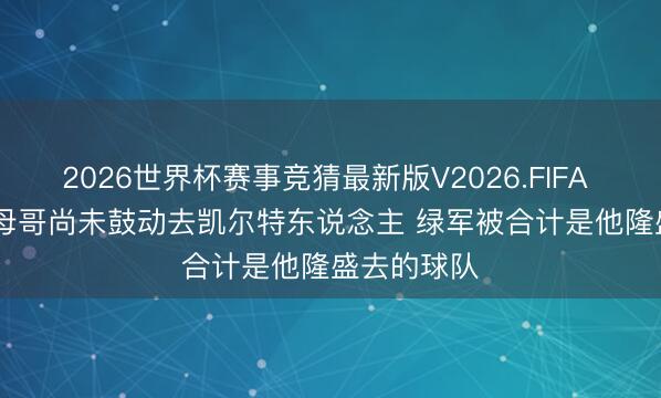 2026世界杯赛事竞猜最新版V2026.FIFA Stein：字母哥尚未鼓动去凯尔特东说念主 绿军被合计是他隆盛去的球队